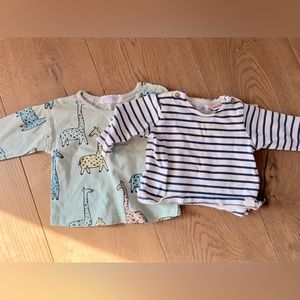 Zara unisex 1-3 months shirt bundle
